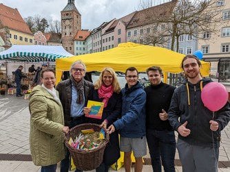 Oster-Infostand am 08.04.2023 am Hauptplatz in Landsberg